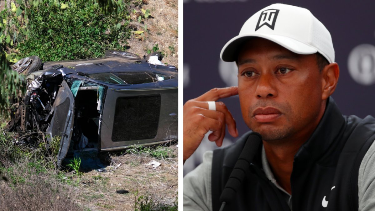 Tiger Woods delar med sig av första bild sedan olyckan.